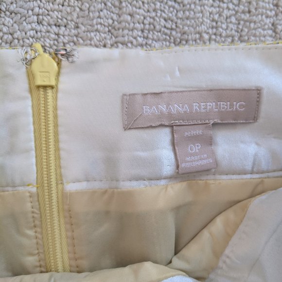 Banana Republic pale yellow tweed pencil skirt - Picture 7 of 12